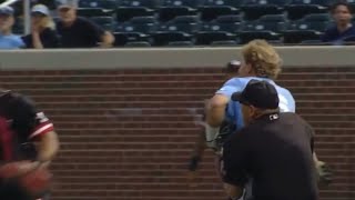 Benches Clear In College Baseball Game [upl. by Ahsinoj]