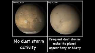 Mars A UFO  moving dust devils amp clouds Geological view [upl. by Ellebana773]