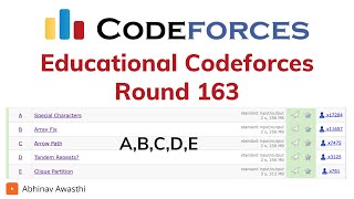 AD  Educational Codeforces Round 163 Solutions  Tandem Repeats  Arrow Path Array Fix  Abhinav [upl. by Ovatsug508]