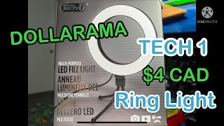 Dollarama Tech1 LED Ringlight Unboxing and Review [upl. by Ademla]