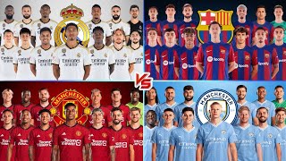 Barcelona vs Real Madrid vs Man City vs Man United Competition 2024  Vinicius Rashford Haaland [upl. by Anthe641]