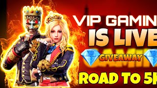 VIP GAMING is live giveaway 💎💎💎 in custom matches live ff shorts freefire [upl. by Chalmer]