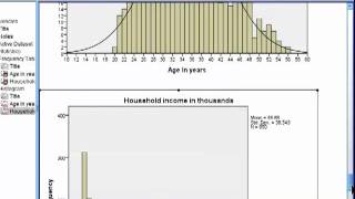 Histogram and Frequency Table  SPSS part 3 [upl. by Newmark]