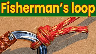 How to tie the fishermans loop to attach a carabiner to a climbing line [upl. by Hallock408]