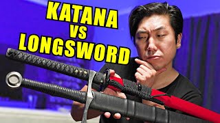 Katana VS Longsword  The Sad TRUTH [upl. by Atikan]