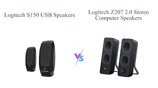 Logitech S150 USB Speakers vs Z207 Bluetooth Speakers  Comparison 🎵🔊 [upl. by Binnie]