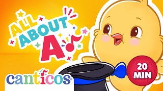 Canticos 🐥  All About A ✈️  Bilingual songs 💪🏽  Phonics👂🏽  Preschool  Early Literacy 📚 [upl. by Tiphani867]