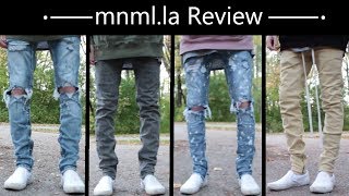 MNML Denim Review  Drawcord Pants M1 Stretch M1 Splash Vintage M56 Denim  Mens Denim [upl. by Stesha]