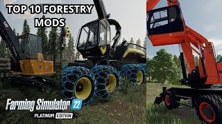 TOP 10 FORESTRY MODS FOR FARMING SIMULATOR 22  FS22 MODS [upl. by Corrinne950]