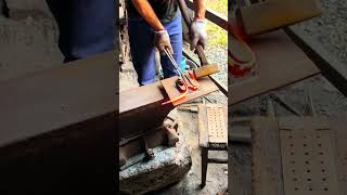 Forging process for fire tongs [upl. by Schnell]