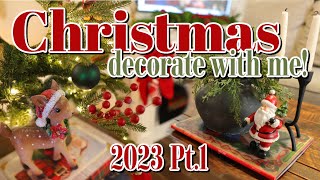 CHRISTMAS DECORATE WITH ME 2023  TRADITIONAL CHRISTMAS DECORATE WITH ME  Christmas decorating [upl. by Delamare]