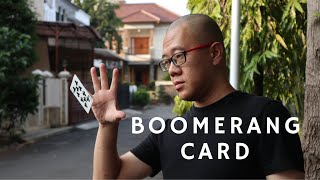 KARTU TERBANG TANPA BENANG  KARTUNYA BISA BALIK SENDIRI BOOMERANG CARD [upl. by Notlok364]