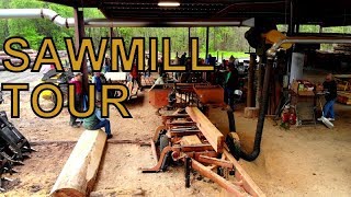 ONE OF THE BEST SAWMILL SET UPS I HAVE SEEN AMAZING FAST CUTTING WOOD MACHINES [upl. by Ecinnahs58]