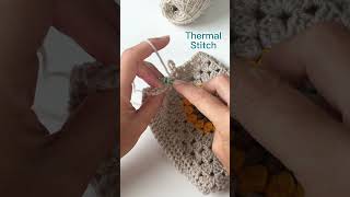 Crochet Stitch Tutorial Thermal Stitch crochet shortscrochet crochettutorial [upl. by Gabriello]