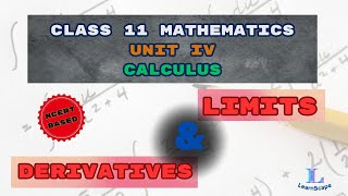 Limits and Derivatives  Class 11 mathematics Calculus NCERT Based [upl. by Zacherie124]