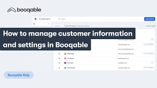 Managing customer information and settings in Booqable [upl. by Glanti]