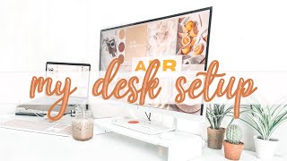 MY DETAILED DESK SETUP TOUR  Aesthetic  Amazon Favorites [upl. by Ttsepmet]