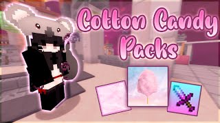 Cotton Candy Texture Packs Solo Bedwars Commentary [upl. by Orenid]