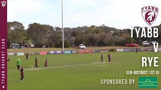 1st XI Highlights  Tyabb v Rye  20242025 [upl. by Atirma]