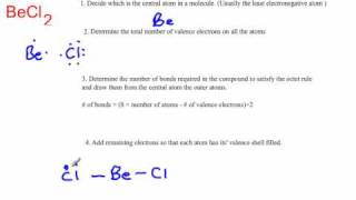 VSEPR Shape of BeCl2 Linear shaped molecule [upl. by Azpurua435]