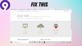 How to fix quotError 520quot on 9anime  Fix Error 520 Web Server is returning an Unknown Error [upl. by Soinotna]