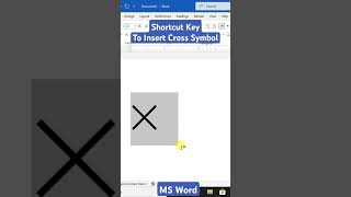 Shortcut Key to Insert Cross in MS Word  Character Code For Cross Symbol in MS Word word  cross [upl. by Ahsinot]