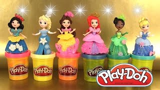 Disney Princesses Little Kingdom Robes en pâte à modeler Play Doh Sparkle Dresses [upl. by Denn851]