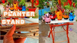 Beautiful Handmade Wood Flower Pot Stand  DIY Flower Pot StandMaking Wooden Planter Stands😍👌 [upl. by Donielle]