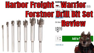 Harbor Freight Forstner Bit Set Warrior Review [upl. by Lacram813]