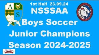 NSSSAA Boys Jr Soccer SEASON 2024 2025 Argyle JR Pipers V Sutherland SABRES First Half 230924 [upl. by Heiskell]