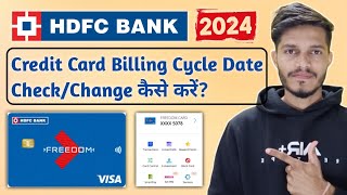 How To Change Billing Cycle Of Hdfc Credit Card  Hdfc Bank Credit Card Bill Date Kaise Check Kare [upl. by Ira]