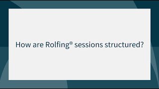 How are Rolfing® sessions structured  Cornelia LevinGeldermann [upl. by Irolam]