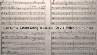 Carl Orffs Street Song excerpt  David Miller trumpet [upl. by Orfurd]