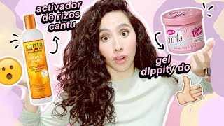 RUTINA PELO RIZADO Y ONDULADO CON UN COMBO GANADOR 🤩 activador de rizos cantu  gel dippity do [upl. by Thurmann814]