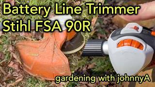 Stihl Line Trimmer FSA 90R Review  Uses Battery Life and Controls ALL Reviewed [upl. by Aubigny]