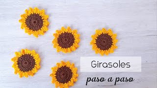 Girasoles de ganchillo para vestido de baño muy facil y rapido de tejer [upl. by Ellehcil]