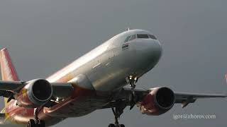 Thai VietJet Air landing at Phuket airport [upl. by Aitercul]