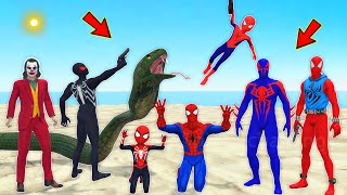 TEAM SPIDERMAN VS Bad Guy Joker Venom  Challenge Rescue Baby Spiderman from snake joker  funny [upl. by Tish]