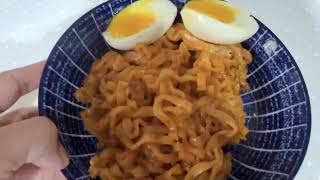 Spicy Creamy Carbonara Ramen Recipe  Mukbang  My favorite noodles 🤤 cooking fypシ゚viral [upl. by Felicle389]