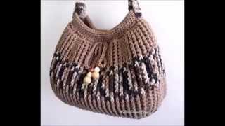 crochet bag free pattern 2 طريقة عمل شنط كروشيه [upl. by Horatio689]