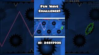 Fun Satisfying GD Geometry Dash Wave Challenge geometrydash gd gdlevels [upl. by Alil]