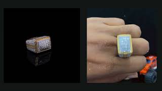 Diamond Celebrity’s Men’s Baguette 450ct VVS ‘D’ Moissanite Yellow Silver 3D Rectangle Rings SZ 10 [upl. by Alden]