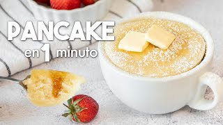 PANQUEQUE en MICROONDAS en 1 minuto 🥞🍓  Postres en Taza [upl. by Enohsal]