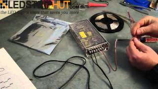 How to install Flexible Light stripConnect flex led strip lights to power supply [upl. by Aicirtan]