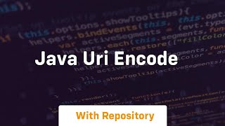 java uri encode [upl. by Kciremed]