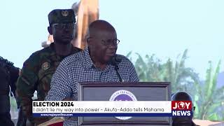 Election 2024 I didnt lie my way into power  AkufoAddo tells Mahama [upl. by Zarger]