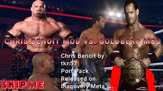 WWE2K24 Chris Benoit mod Vs Goldberg mod [upl. by Emsmus528]