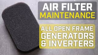 Air Filter Maintenance Open Frame Generators and Inverters [upl. by Cacia]