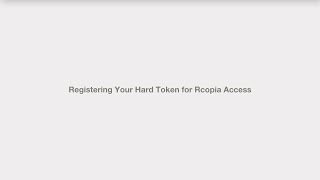 Registering Your Hard Token for Rcopia Access [upl. by Aidyn]