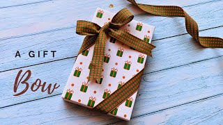 How to tie diagonal Ribbon Bow on Gift Box  Christmas Ribbon Gift wrap easy giftwrap [upl. by Niak557]